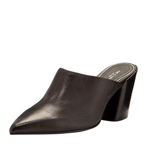 Women's Rag & Bone BEHA BLACK LEATHER MULES